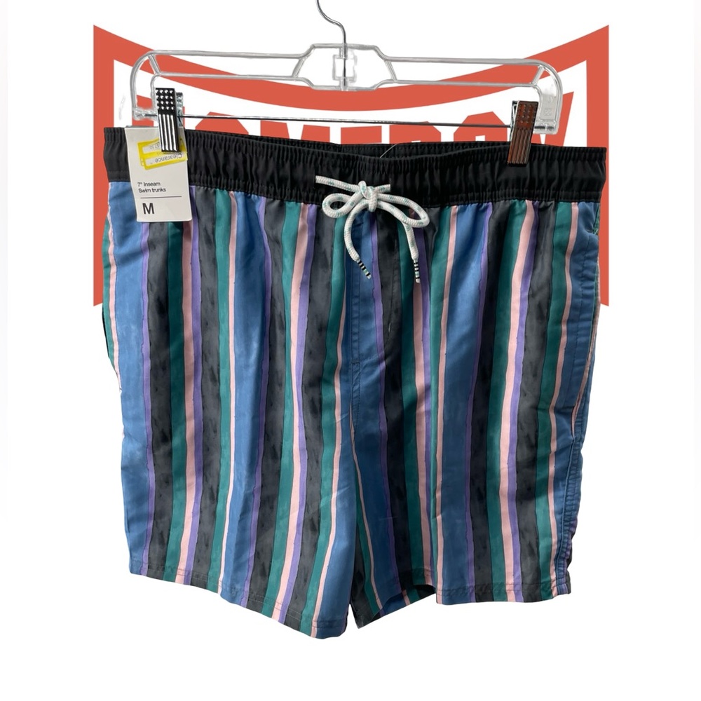 Original Use Vibrant Striped Swim Trunks